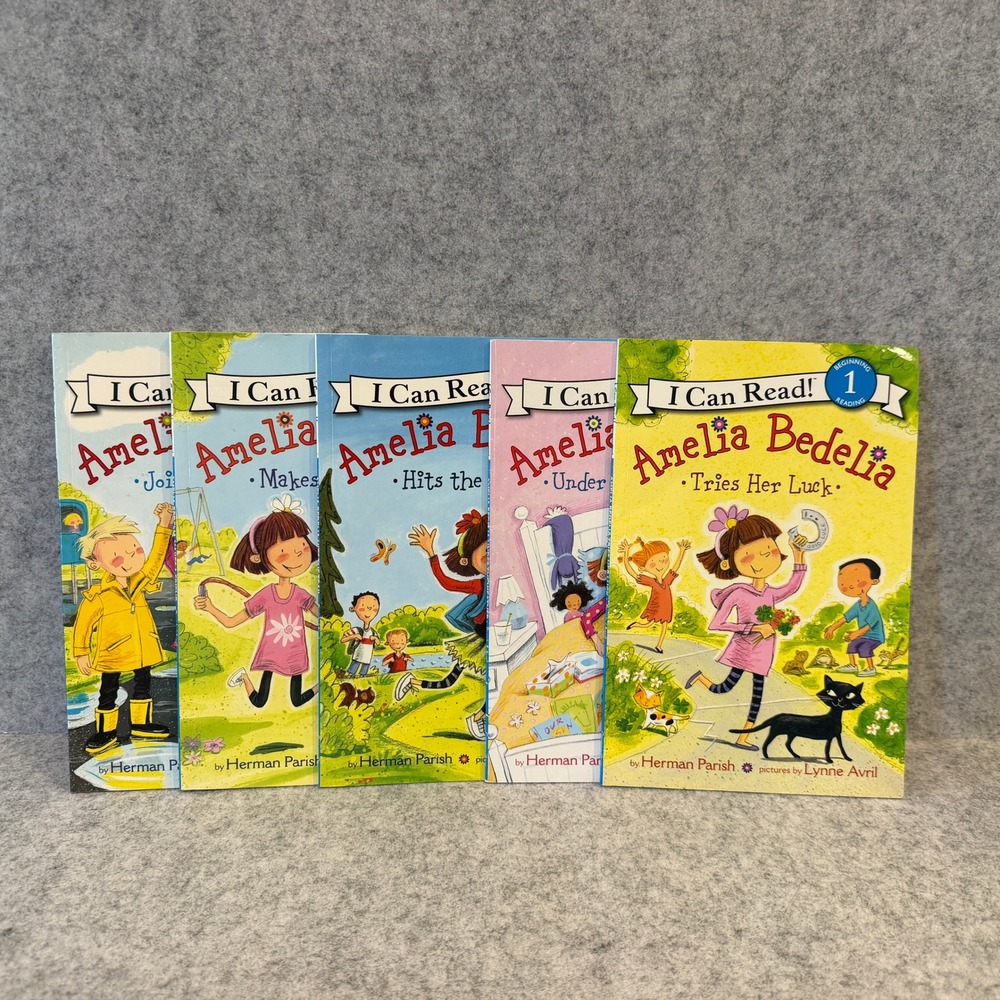 5x Amelia Bedelia "I Can Read" Level 1 books by Herman Parish - Softcover